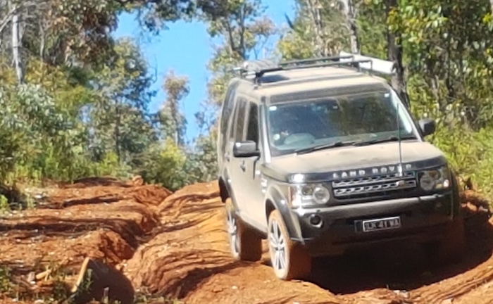 On the way down the hill.