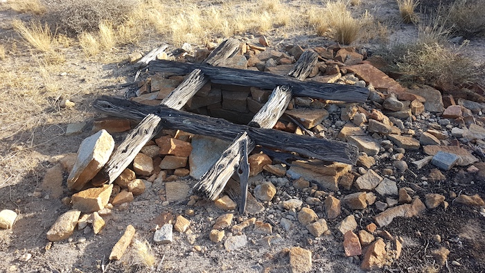 Distinctive arrangement of logs at Curara.