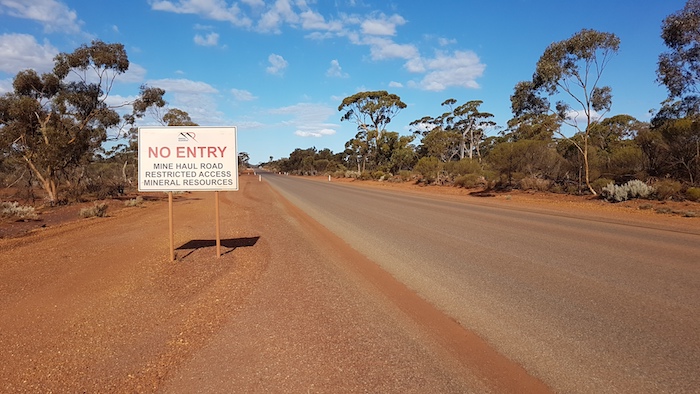 Mineral Resources' haul road.