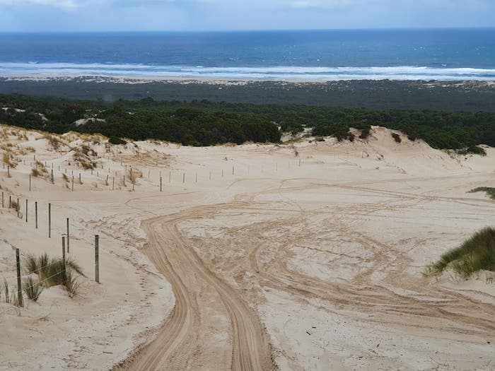 Descending Yeagarup Hill.