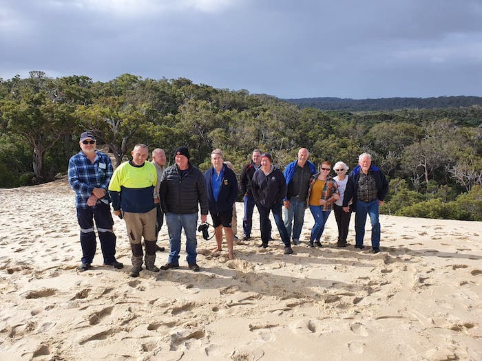 Group at the top of the first dune.