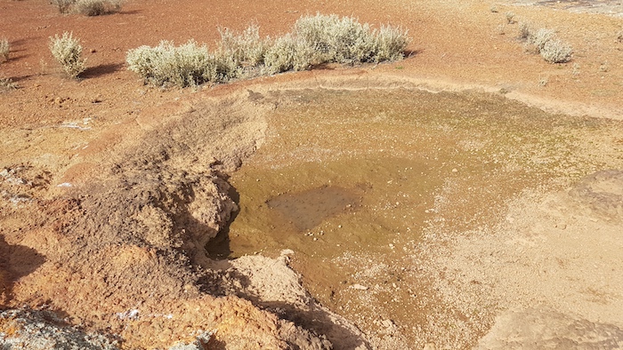 The rock 'dam' is natural.