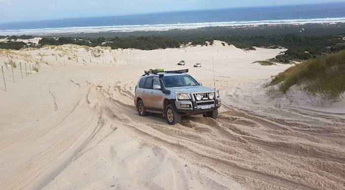 Jeff and Micaela in their Prado.