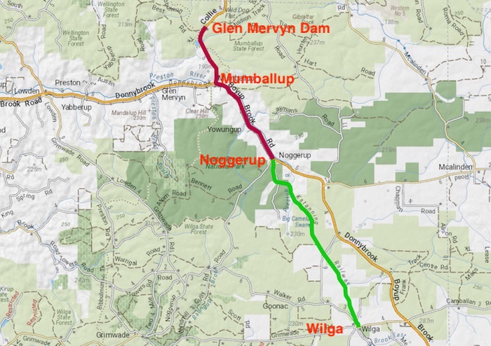 Wilga to Glen Mervyn Dam