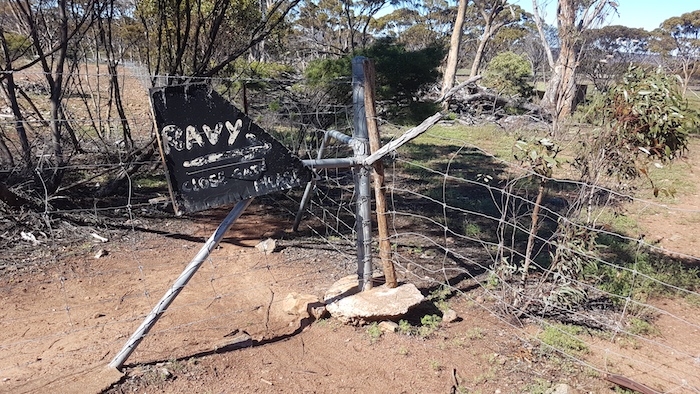 Cocky's gate along the track.