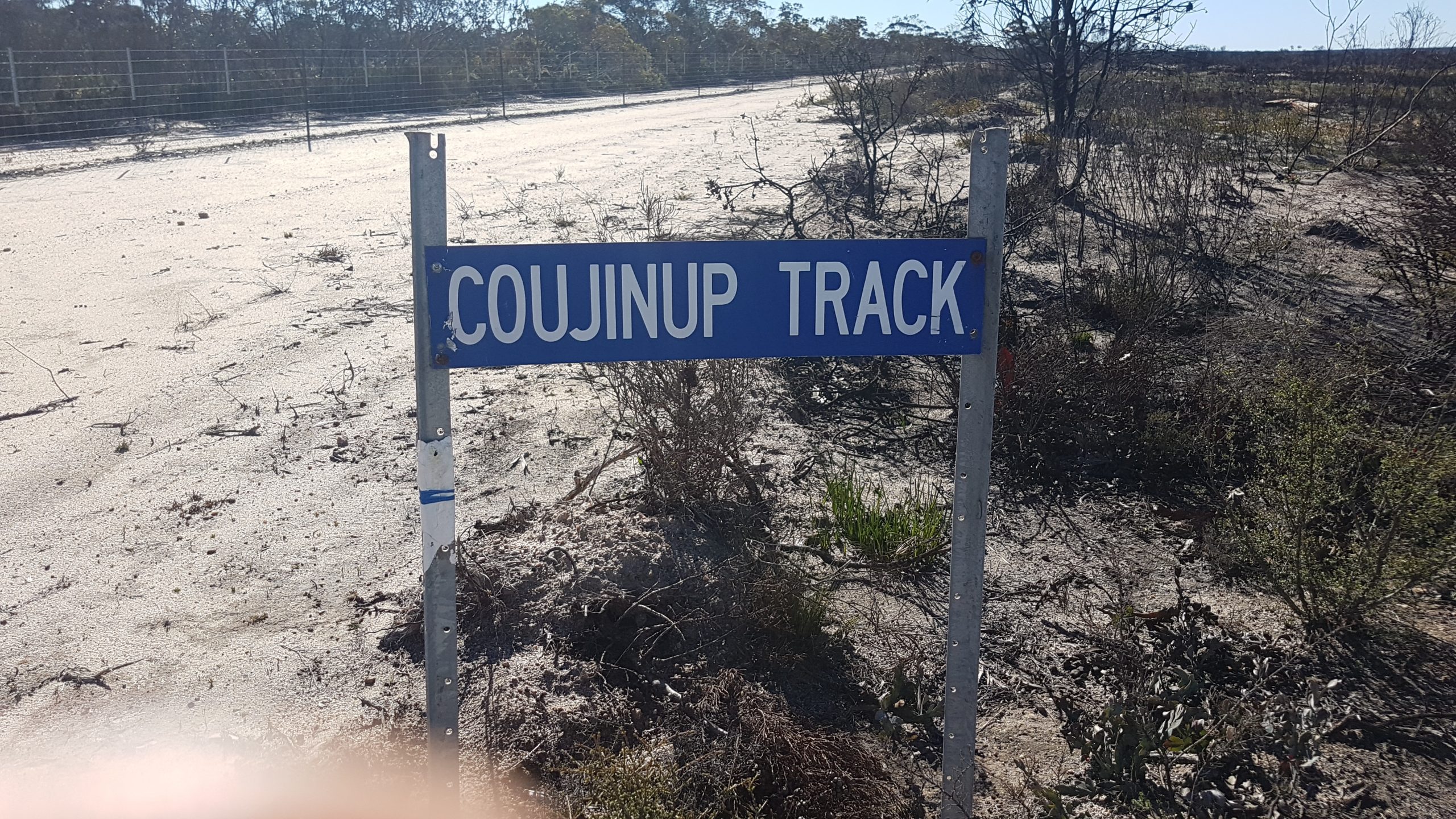 Alternative name for Dunns Track east of Nindibilup Road and through the vermin proof fence.