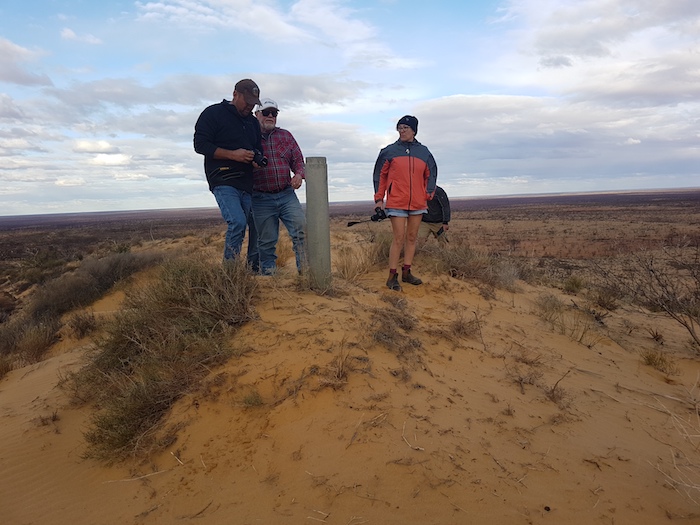 James, Tim, Jane and Paul on Streich Mound.