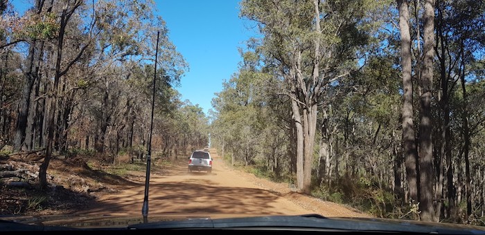 On Scarp Road after leaving North Dandalup Dam.