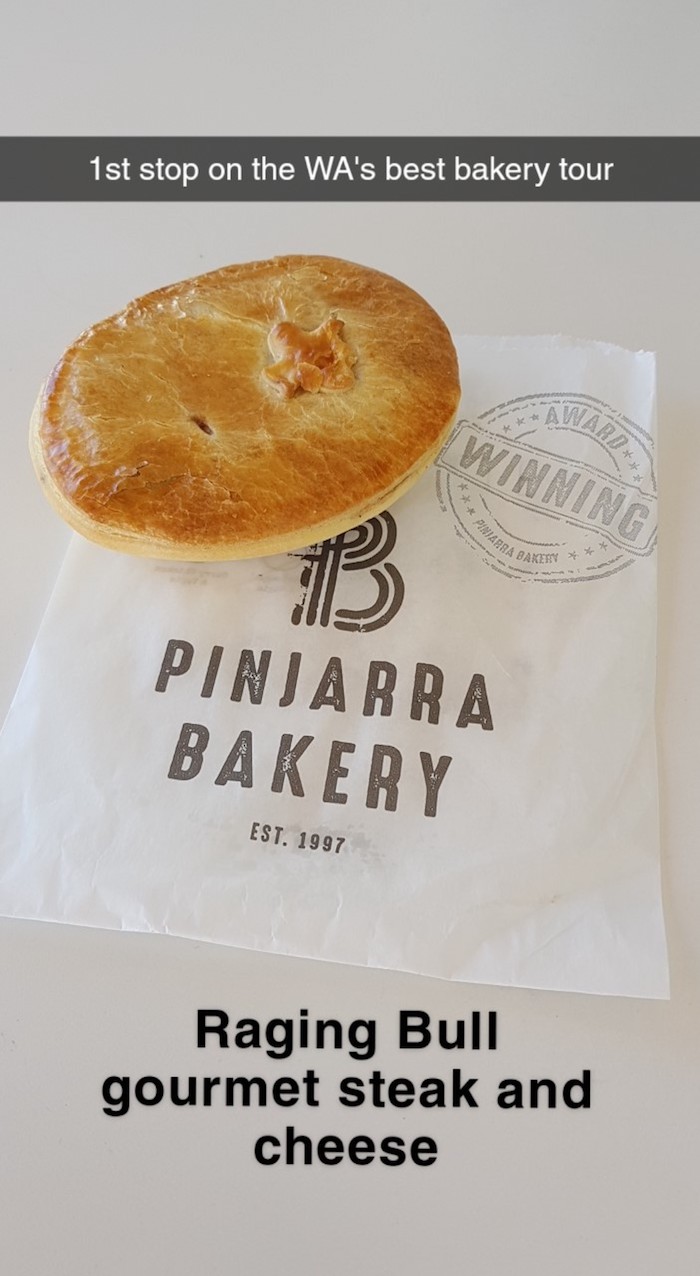 One of the offerings from award winning Pinjarra Bakery.
