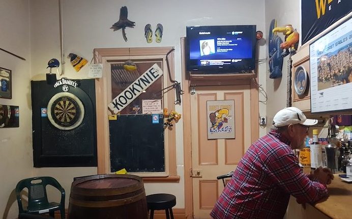 Inside the historic Kookynie Pub. It has been in continuous operation for well over a hundred years.