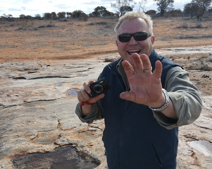 Steve at Surprise Granite Rockholes.