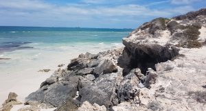 End of the beach at Grey.