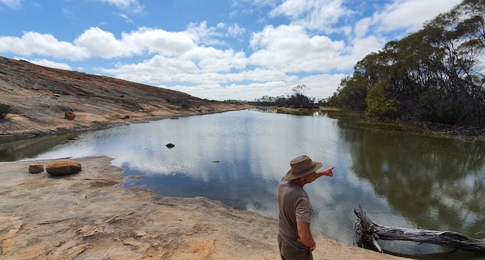 Greg at Burra Rock reservoir.