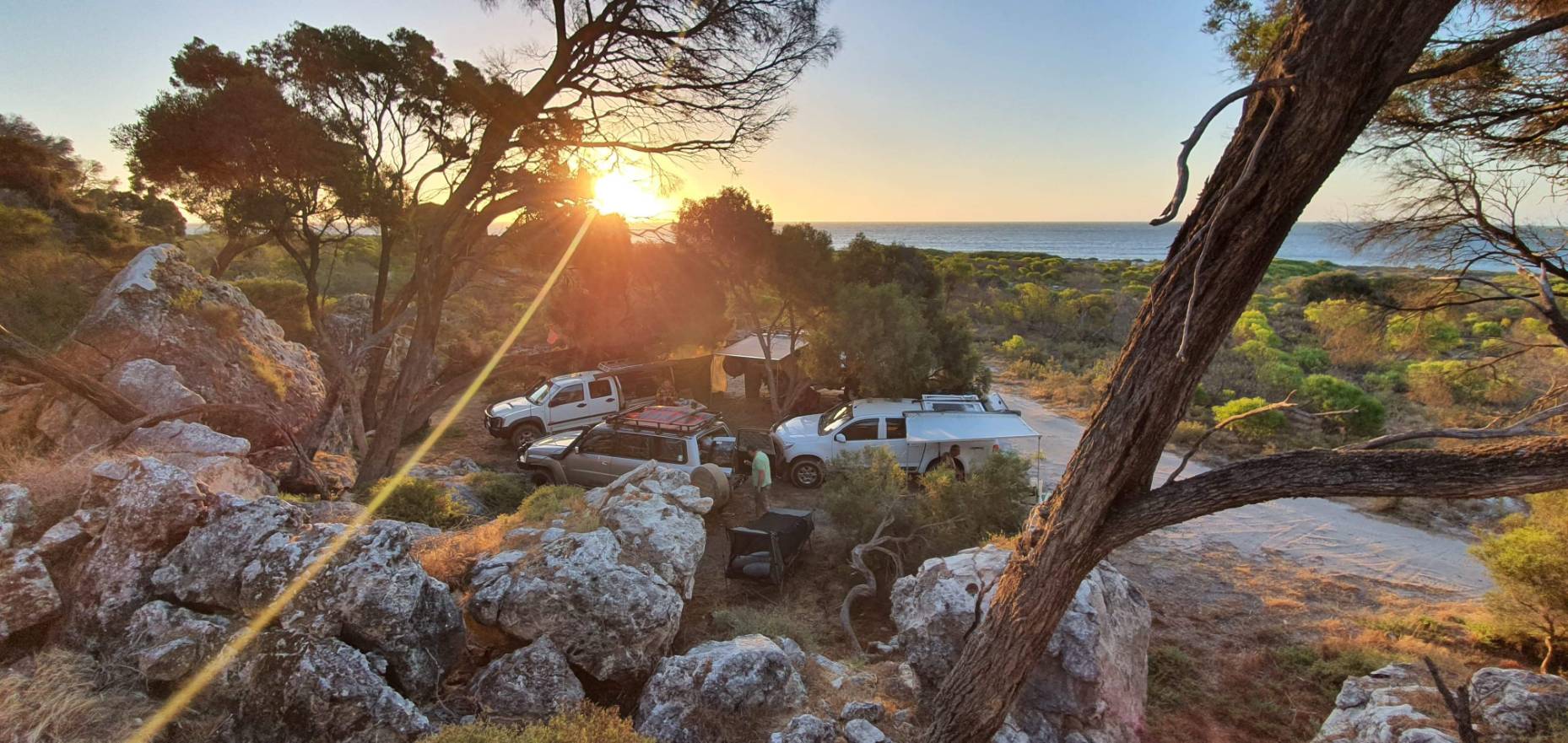 Sunset at Cliff Head.