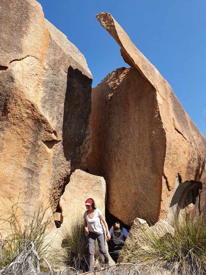 Sue coming out of Montys Pass.