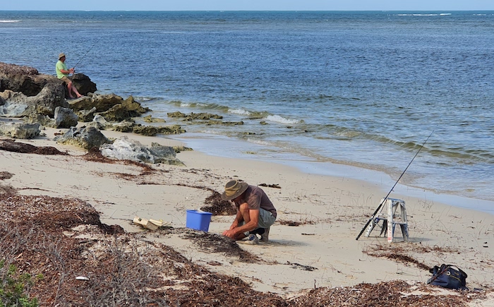 Greg and Aaron fishing.