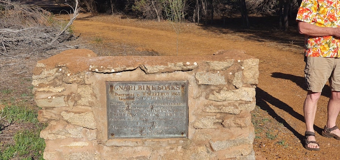 The Gnarlbine Well plaque.