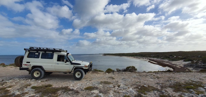 Mushy’s Troopy three kilometres south of Leeman.