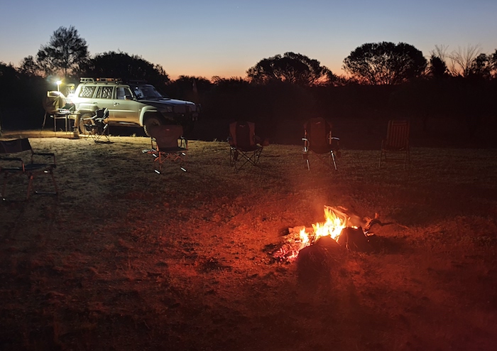 Around the campfire at Weowanie.