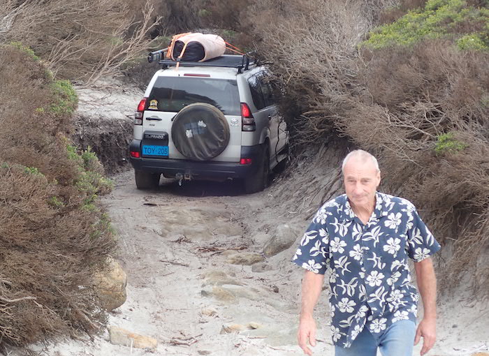 Greg’s turn next to get off the beach.