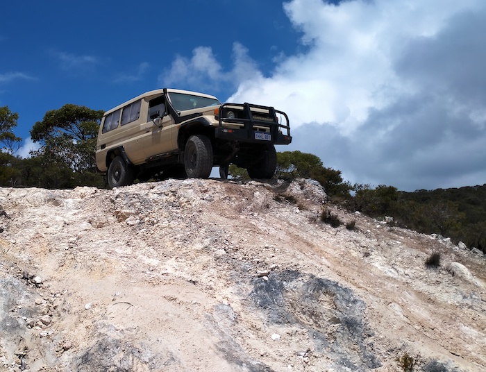 Alan and Jeanine in their Troopy.